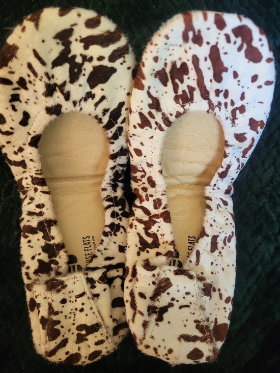 The Storehouse Flats Shoes - Storehouse Flats, Size 7, Hair On Hide, Cowhide